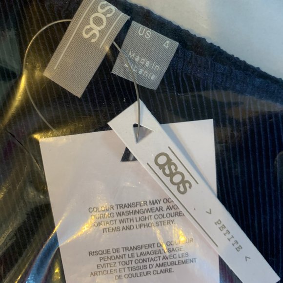 NWT ASOS Navy One shoulder Petite jumpsuit US4 - Picture 4 of 4